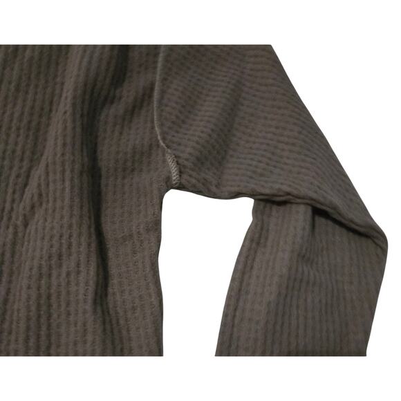 Bibi Mocha Brushed Waffle Top Size Small 3/4 Length Sleeves - Picture 9 of 12